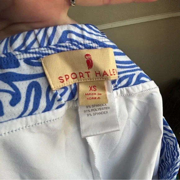 Blue Abstract Zebra Print Mini Skort Skirt Size XS Athletic Golf Pickleball - Picture 3 of 4